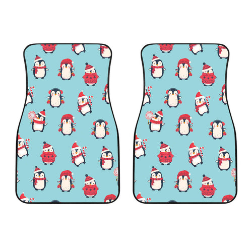 Cute Penguin Christmas  Design Pattern Front Car Mats