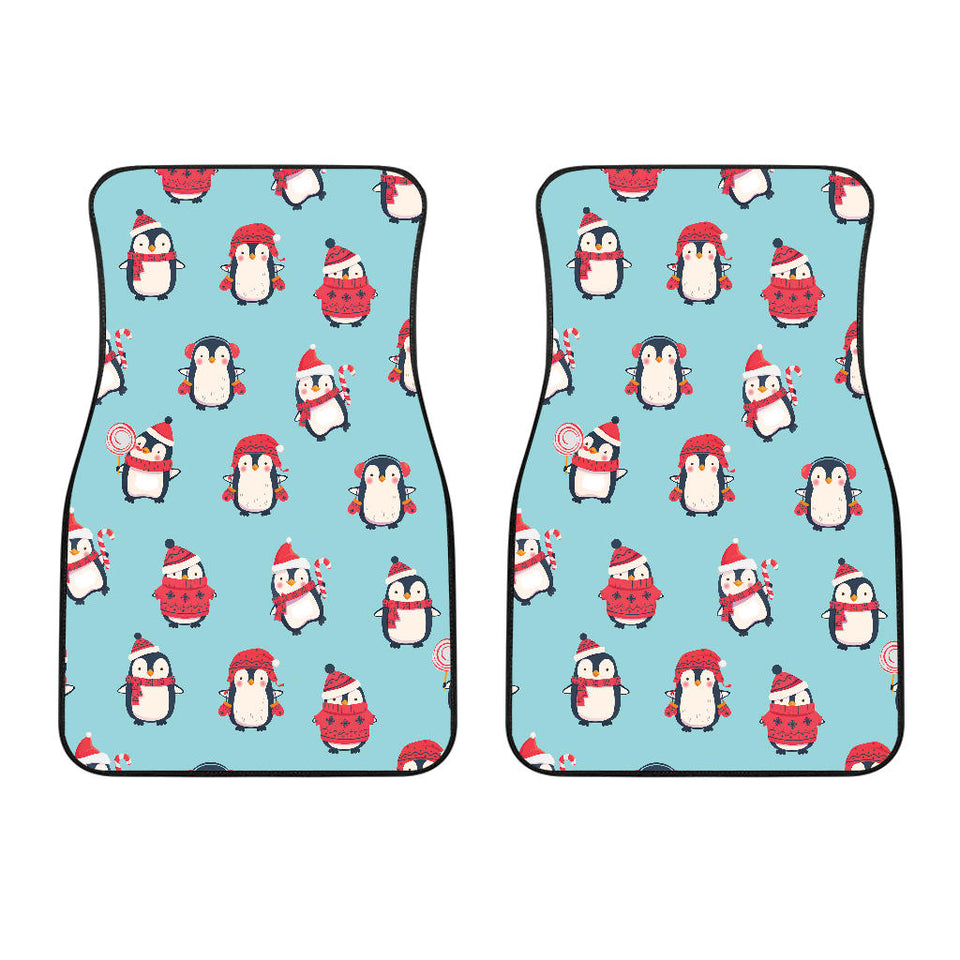 Cute Penguin Christmas  Design Pattern Front Car Mats
