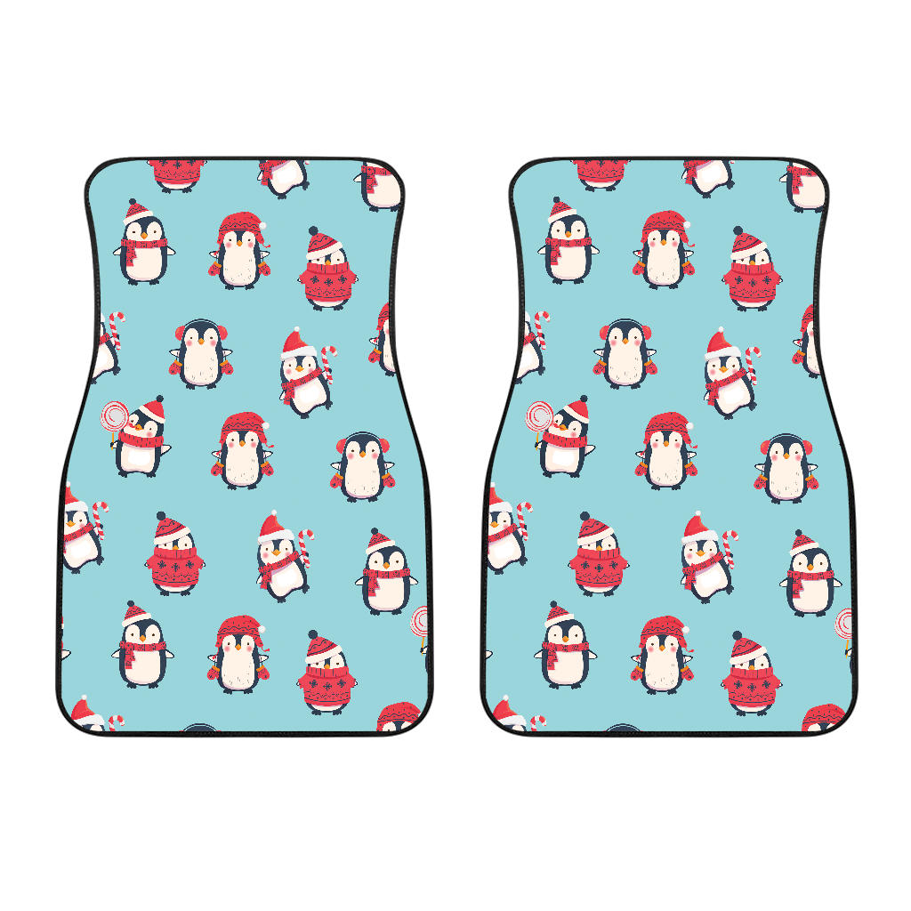 Cute Penguin Christmas  Design Pattern Front Car Mats