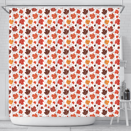 Colorful Maple Leaf Pattern Shower Curtain Fulfilled In US
