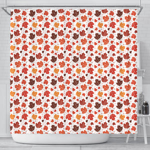 Colorful Maple Leaf Pattern Shower Curtain Fulfilled In US