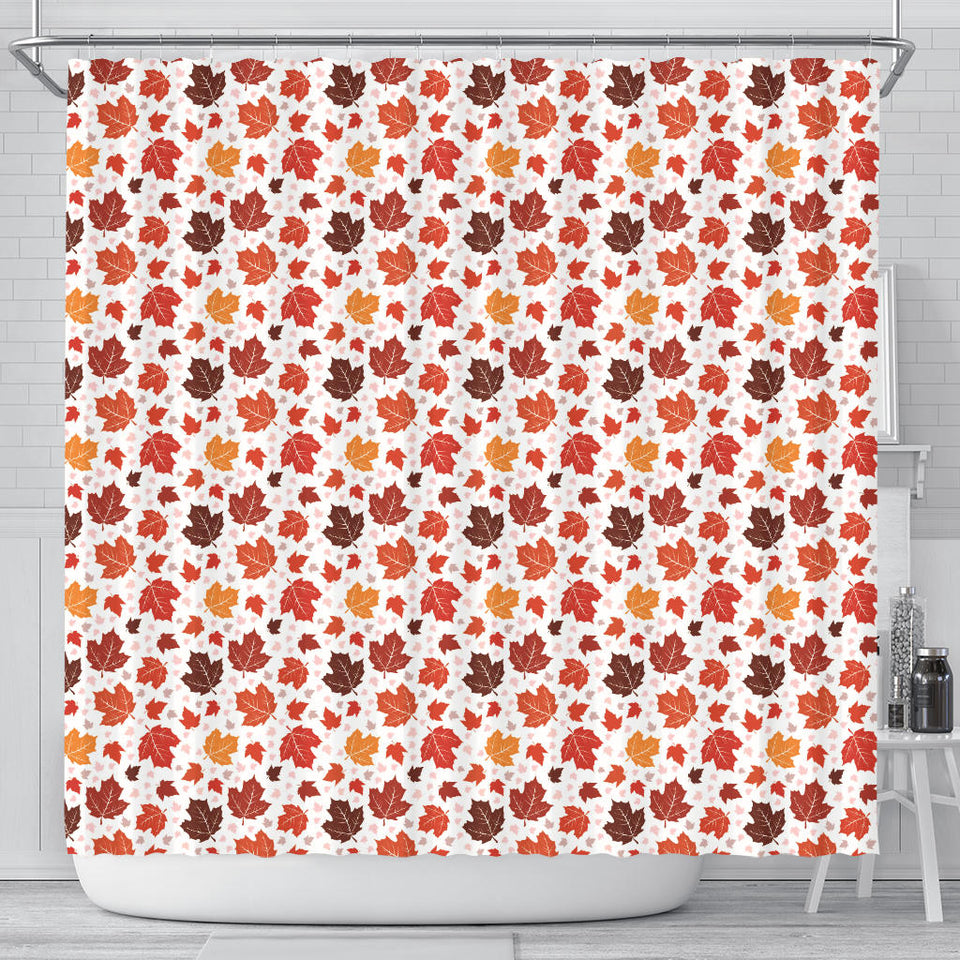 Colorful Maple Leaf Pattern Shower Curtain Fulfilled In US