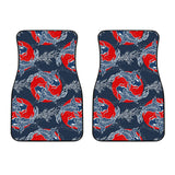 Koi Fish Carp Fishs Hand Drawn Japanese Art Front Car Mats