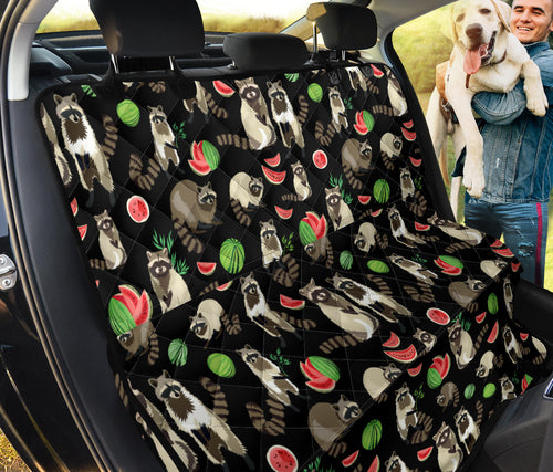 Raccoon Watermelon Pattern Dog Car Seat Covers
