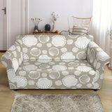 Scallop Shell Pattern Loveseat Couch Slipcover