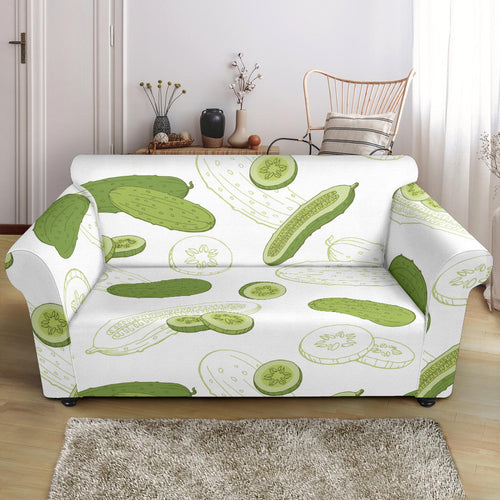 Cucumber Sketch Pattern Loveseat Couch Slipcover