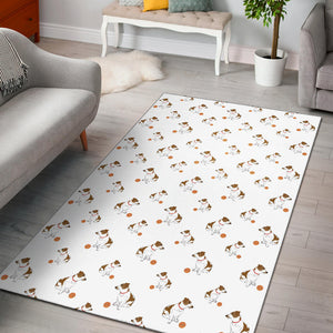 Jack Russel Pattern Print Design 05 Area Rug