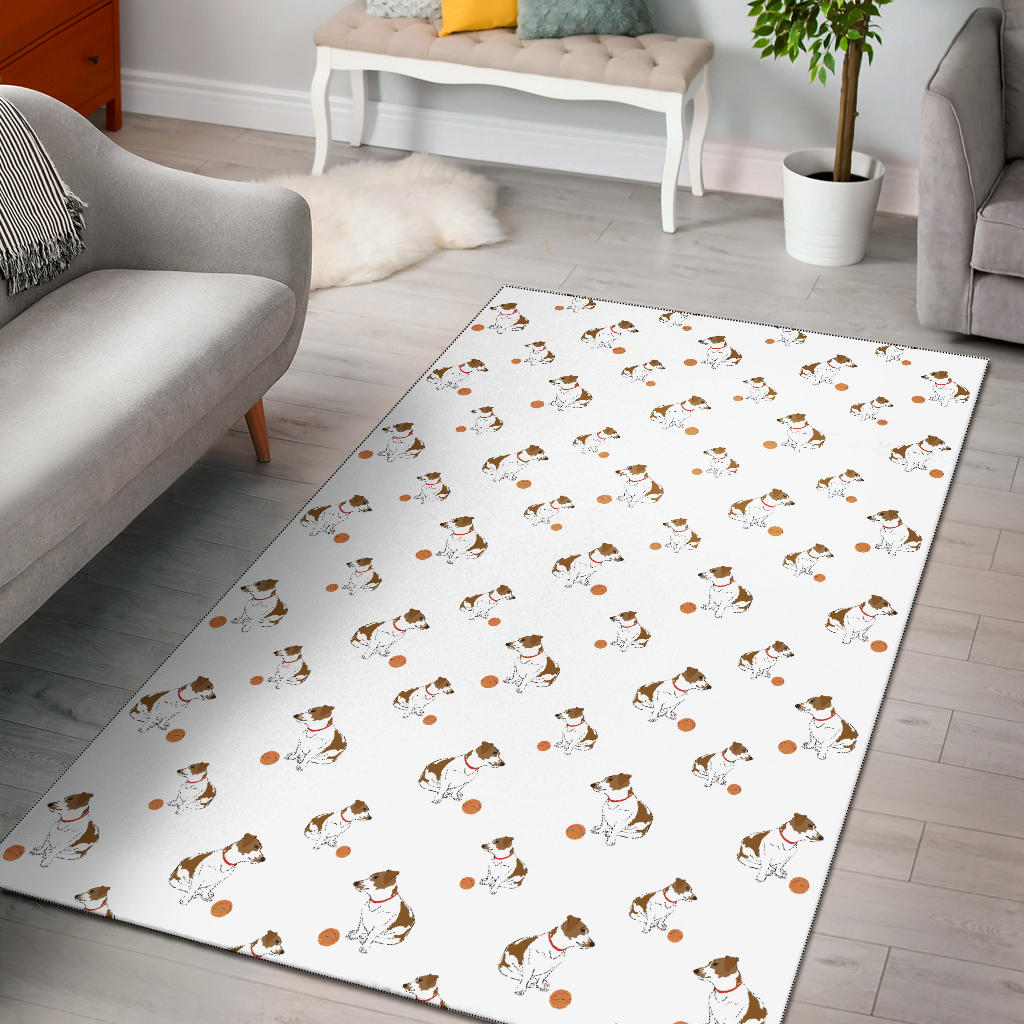 Jack Russel Pattern Print Design 05 Area Rug