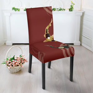 Koi Fish Carp Fish Red Background Dining Chair Slipcover