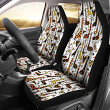 Giraffe Pattern Print Design 05 Universal Fit Car Seat Covers