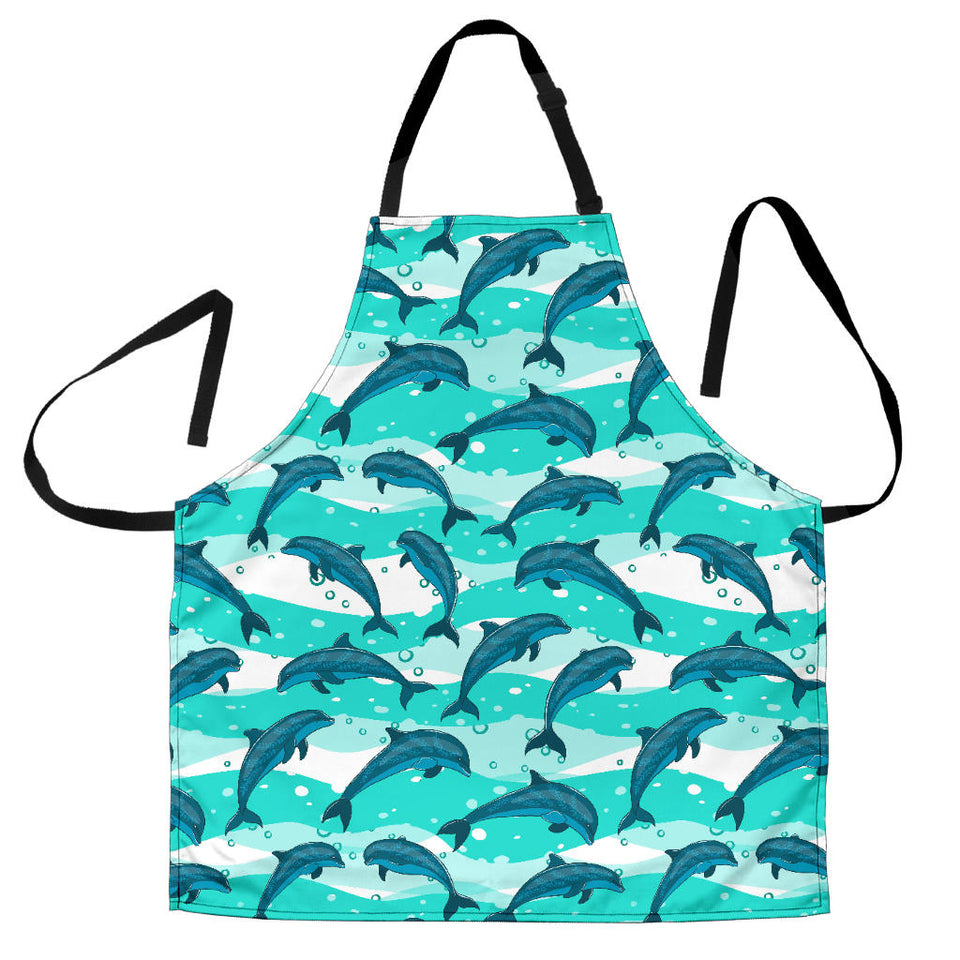 Dolphin Sea Pattern Adjustable Apron