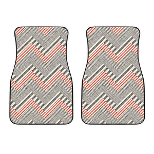 Zigzag Chevron Striped Pattern Front Car Mats