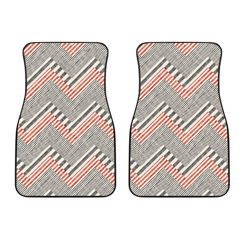 Zigzag Chevron Striped Pattern Front Car Mats