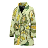 Durian Leaves Pattern Background Women'S Bathrobe
