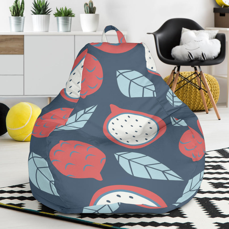 Dragon Fruits Dark Blue Background Bean Bag Cover