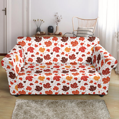Colorful Maple Leaf Pattern Loveseat Couch Slipcover