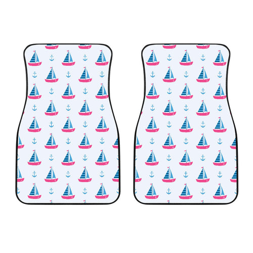Sailboat Anchor Pattern Front Car Mats