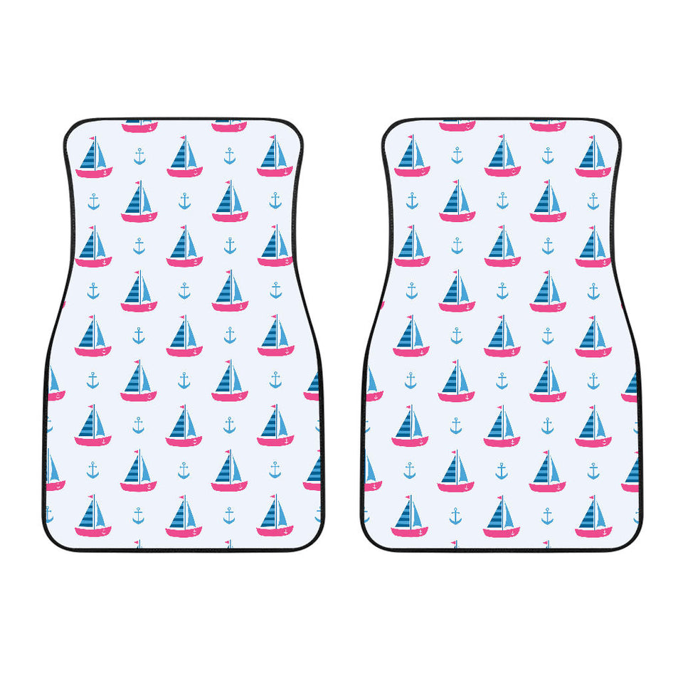 Sailboat Anchor Pattern Front Car Mats