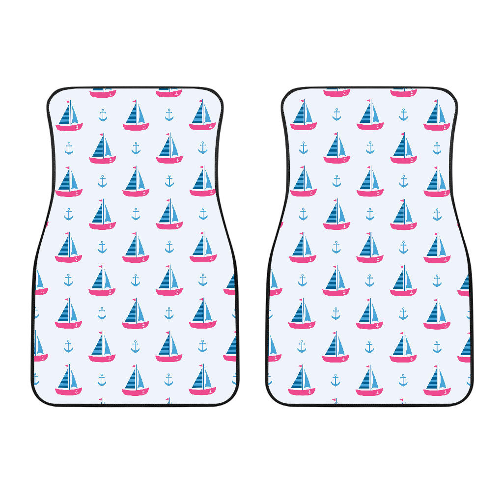 Sailboat Anchor Pattern Front Car Mats