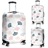 Black Gray Cream Coral Ginkgo Leaves Pattern Luggage Covers