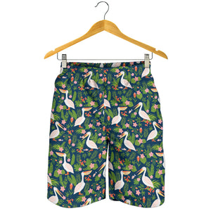 Pelican Pattern Print Design 05 Men Shorts