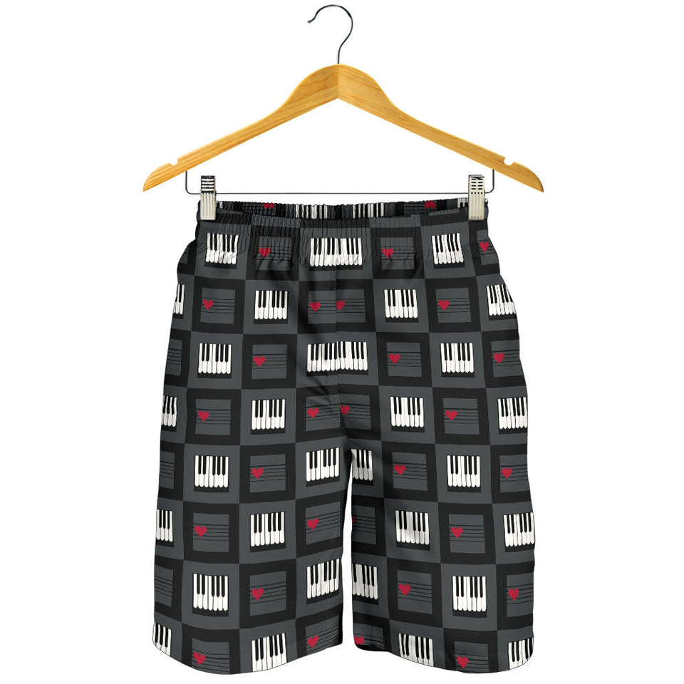 Piano Pattern Print Design 05 Men Shorts