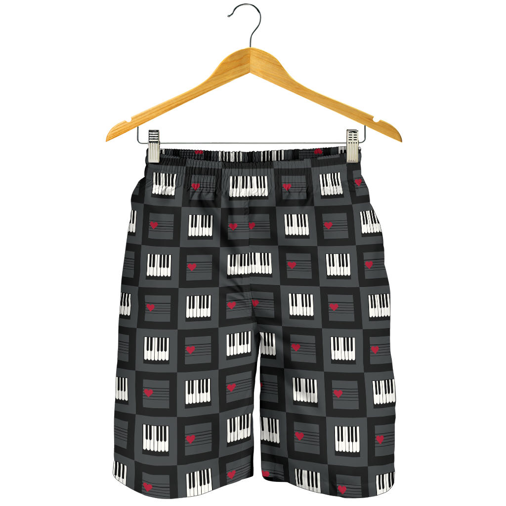 Piano Pattern Print Design 05 Men Shorts