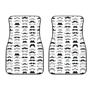 Mustache Beard Pattern Print Design 04 Front Car Mats