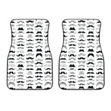 Mustache Beard Pattern Print Design 04 Front Car Mats