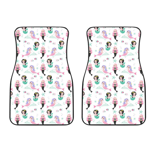 Cute Mermaid Dolphin Fish Starfish Pattern Front Car Mats