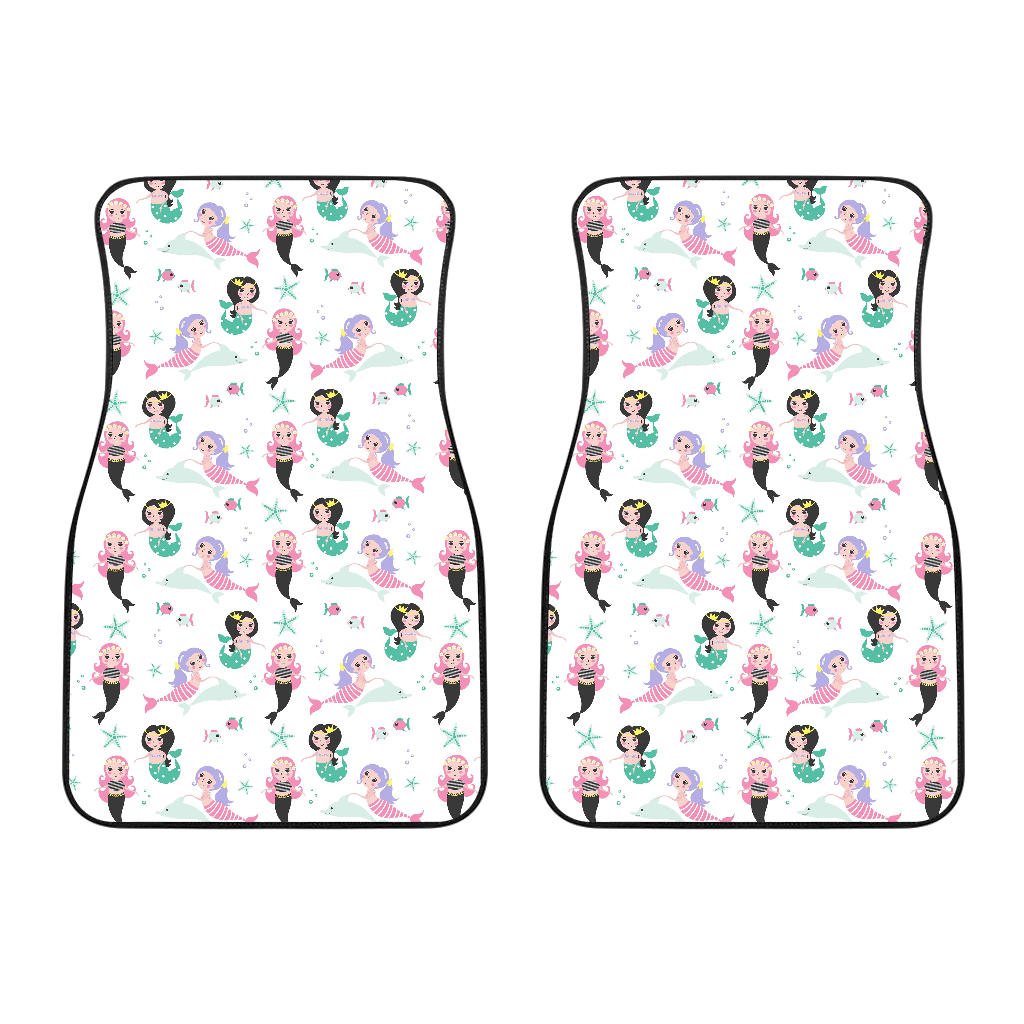 Cute Mermaid Dolphin Fish Starfish Pattern Front Car Mats