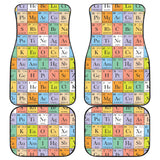 Chemistry Periodic Table Pattern Print Design 01 Front and Back Car Mats