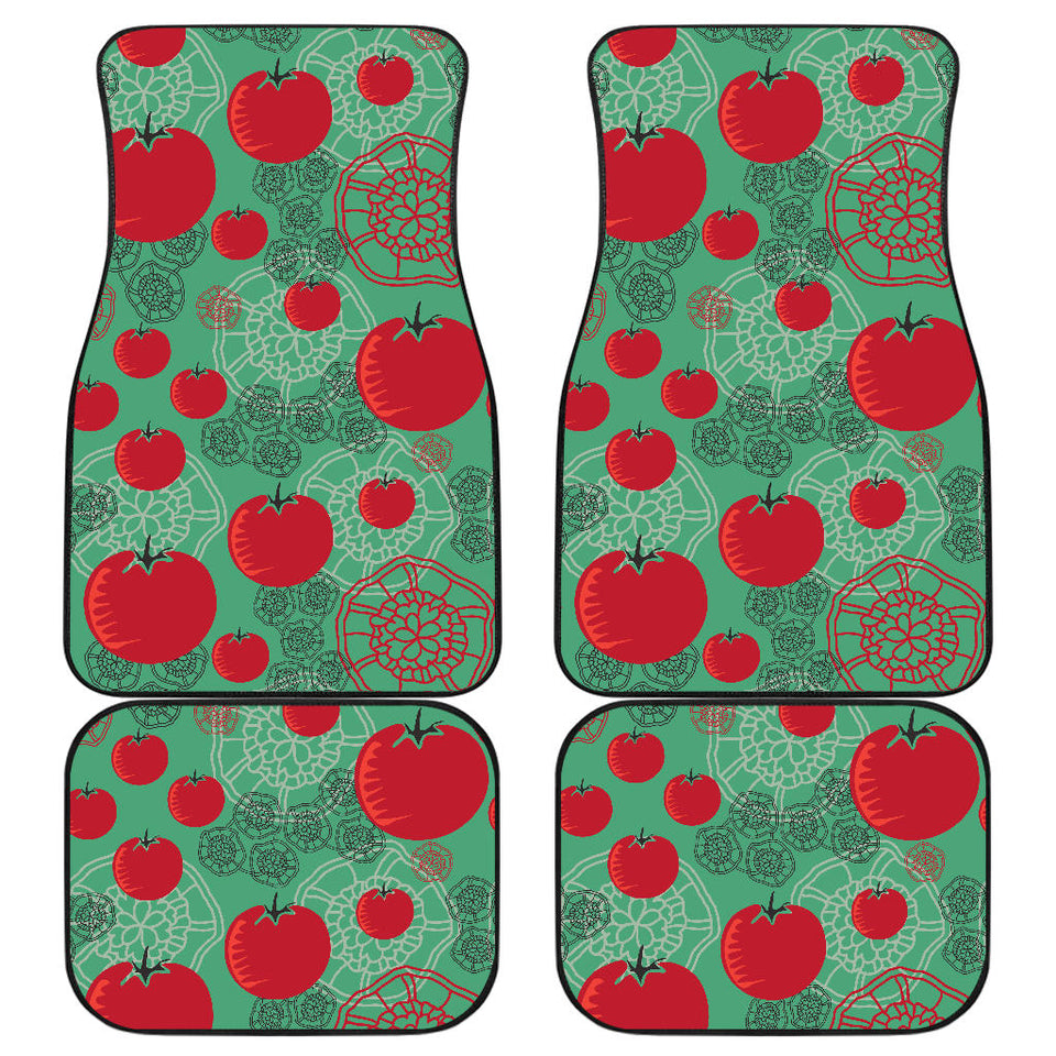 Tomato Design Pattern Front And Back Car Mats