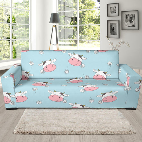 Cute Cow Flower Pattern Sofa Slipcover