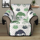 Chameleon lizard succulent plant pattern Recliner Cover Protector