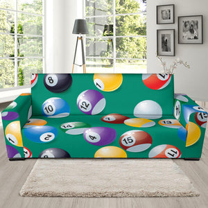 Billiard Ball Pattern Print Design 01 Sofa Slipcover