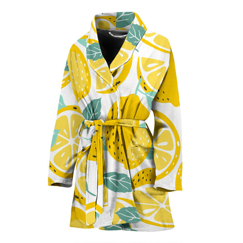 Lemon Design Pattern Women'S Bathrobe
