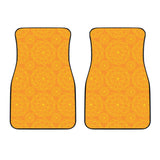 Orange Traditional Indian Element Pattern Front Car Mats