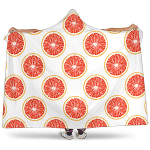 Grapefruit Pattern Hooded Blanket