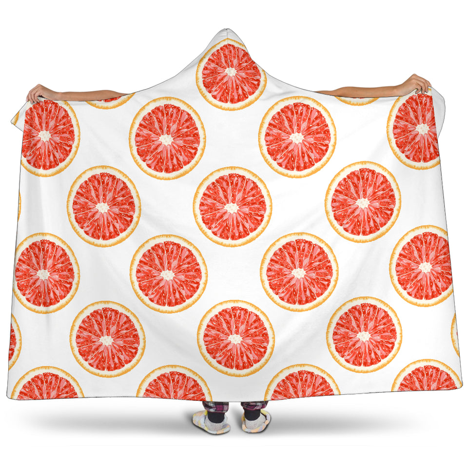 Grapefruit Pattern Hooded Blanket