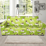 Jack Russel Pattern Print Design 01 Sofa Slipcover