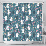 Cute Rabbit Pattern Shower Curtain Fulfilled In US