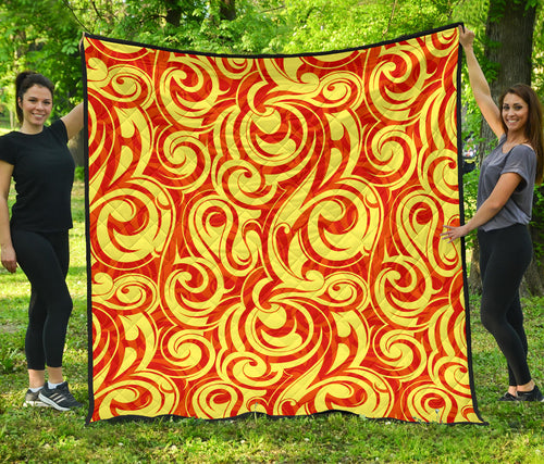 Fire Flame Design Pattern Premium Quilt