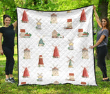 Windmill Design Pattern Premium Quilt