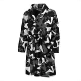 Crow Illustration Pattern Men'S Bathrobe