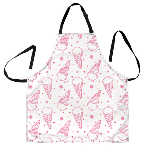 Hand Drawn Ice Cream Pattern Adjustable Apron