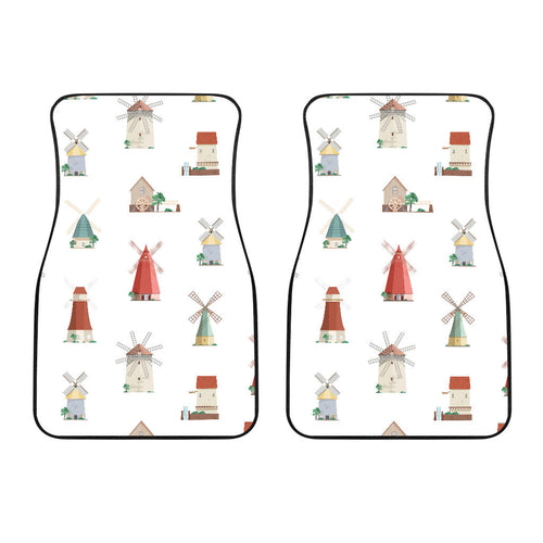 Windmill Design Pattern Front Car Mats