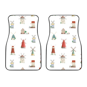 Windmill Design Pattern Front Car Mats