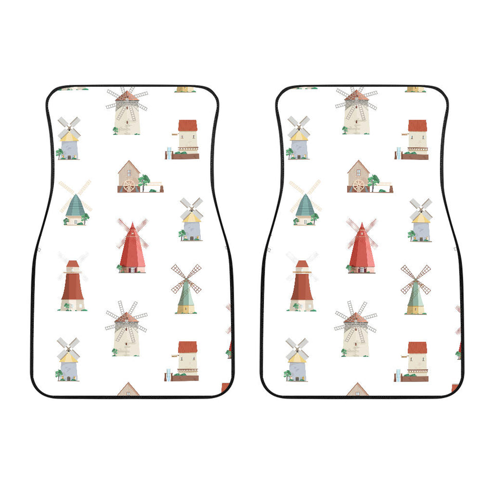 Windmill Design Pattern Front Car Mats