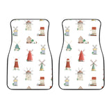 Windmill Design Pattern Front Car Mats